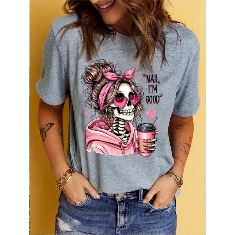 Portrait Print Short-sleeved Crew Neck Casual Top, Spring and Summer Women s Clothing XL
Portrait Print Short-sleeved Crew Neck Casual Top, Spring and Summer Women s Clothing XL