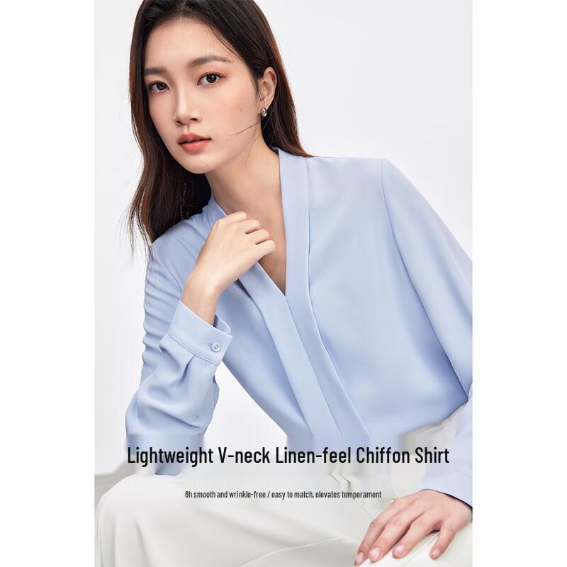 SHANGDUBILA Women s Professional V-Neck Chiffon Blouse L
SHANGDUBILA Women s Professional V-Neck Chiffon Blouse L