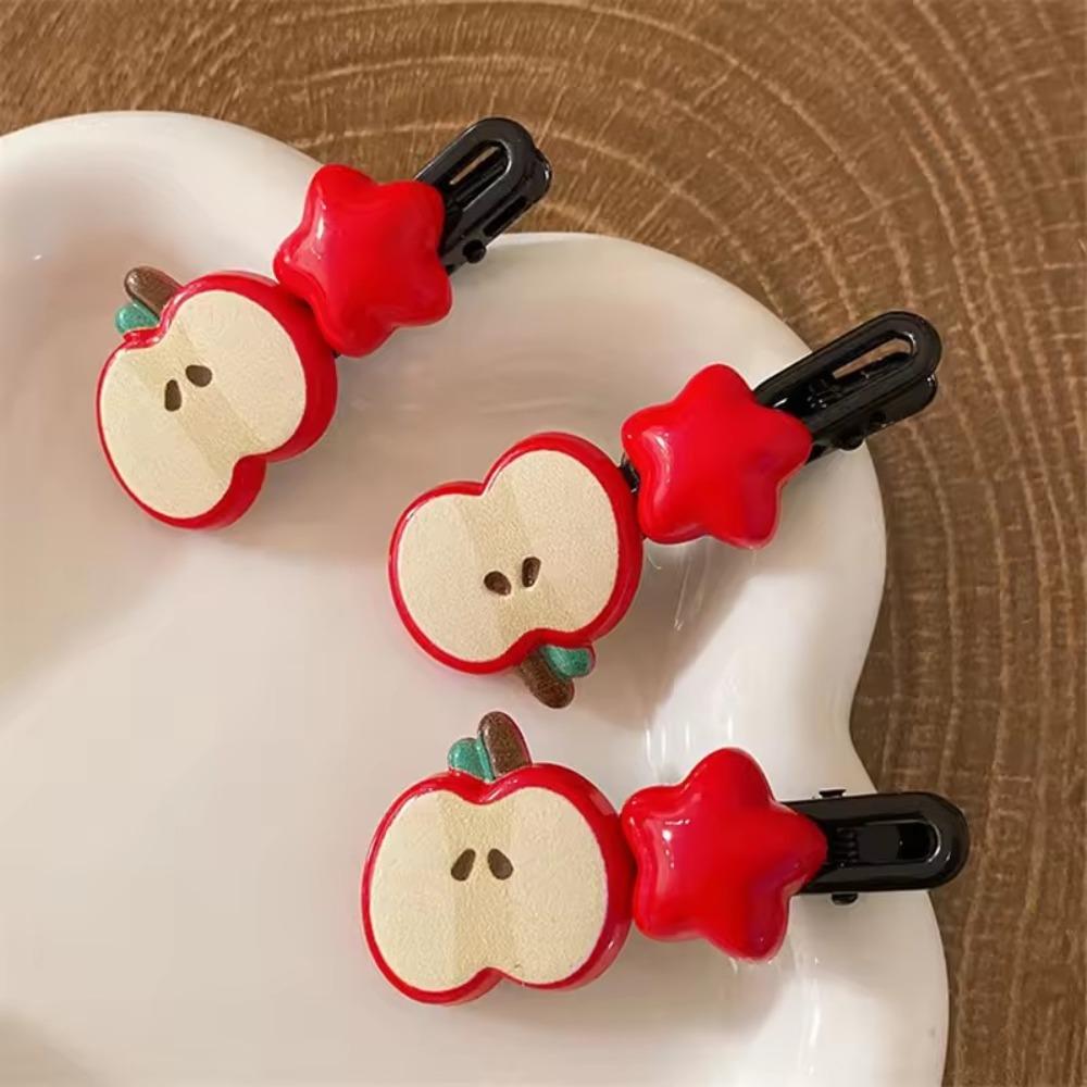2Pc Cute Apple Hair Clip Star Duckbill Clip Sweet Girl Hair Pin Bangs Side Clip Woman Headwear Barrette Hair Accessories
2Pc Cute Apple Hair Clip Star Duckbill Clip Sweet Girl Hair Pin Bangs Side Clip Woman Headwear Barrette Hair Accessories