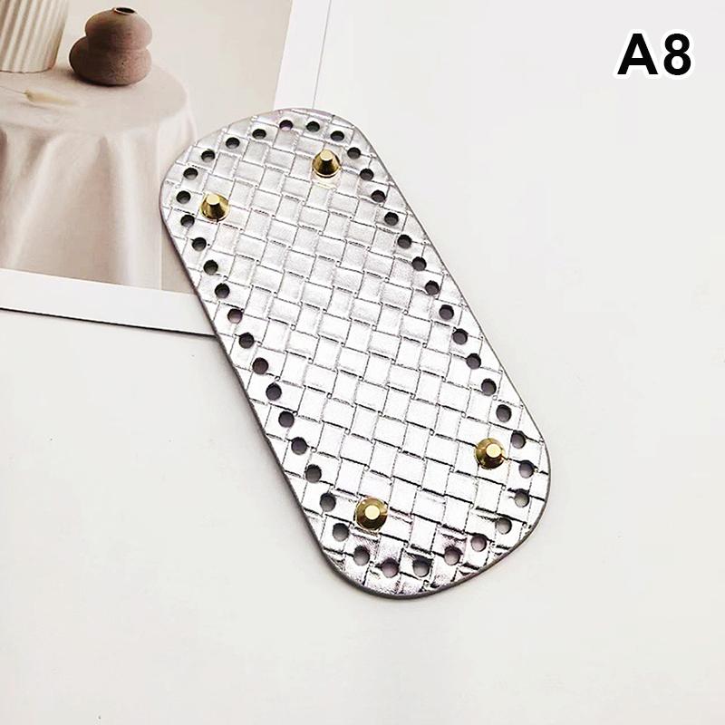 Woven Pattern Leather Bag Base 18x8cm Durable Crochet Purse Bottom for DIY Knitting Handbag Making Project
Woven Pattern Leather Bag Base 18x8cm Durable Crochet Purse Bottom for DIY Knitting Handbag Making Project