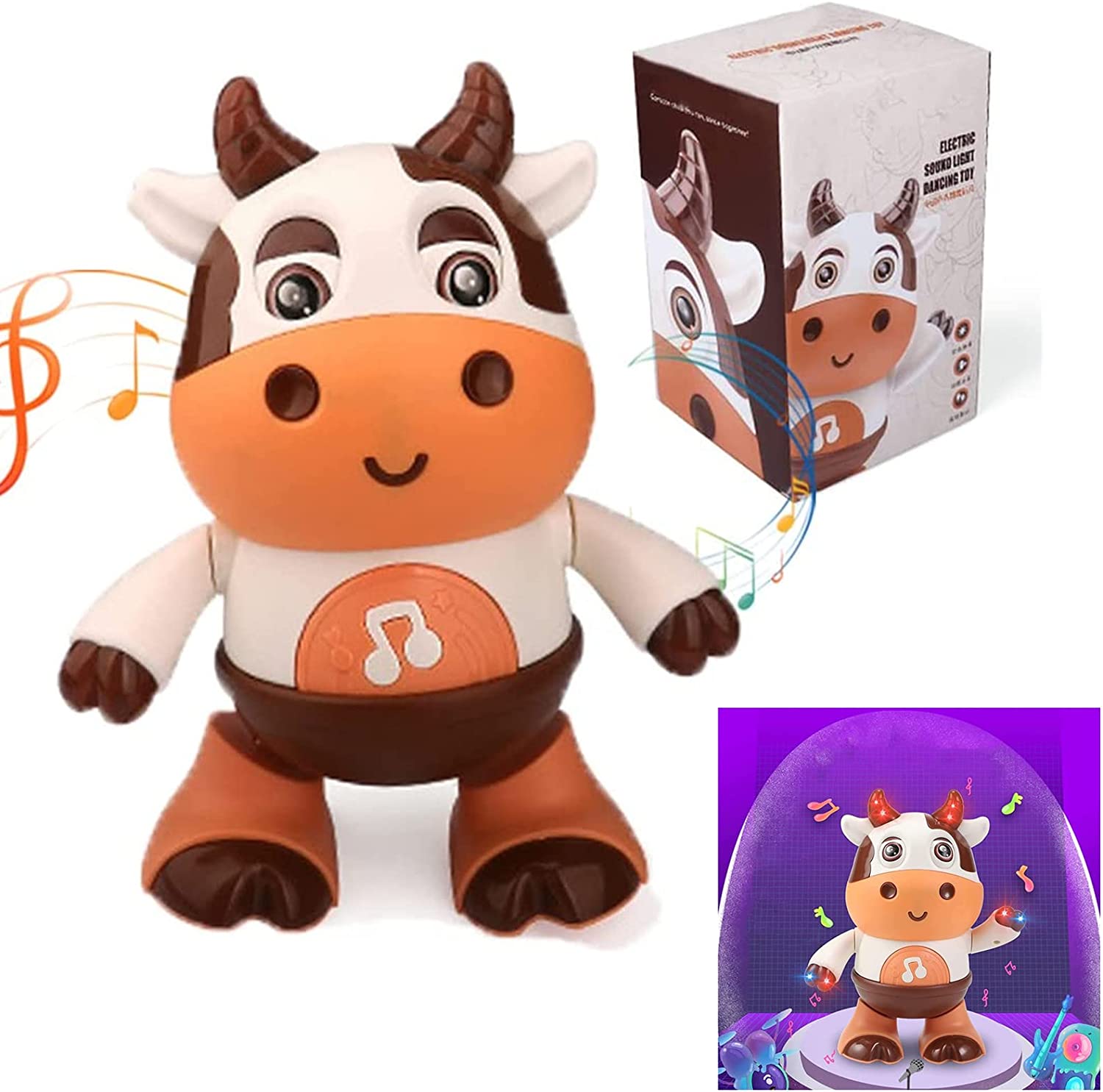 Танцующая корова, музыкальные игрушки, развивающие обучающие игрушки, качающаяся корова, роботы, звуковой свет, танцы Niu, подарки для детей от 3 месяцев и старше
Танцующая корова, музыкальные игрушки, развивающие обучающие игрушки, качающаяся корова, роботы, звуковой свет, танцы Niu, подарки для детей от 3 месяцев и старше