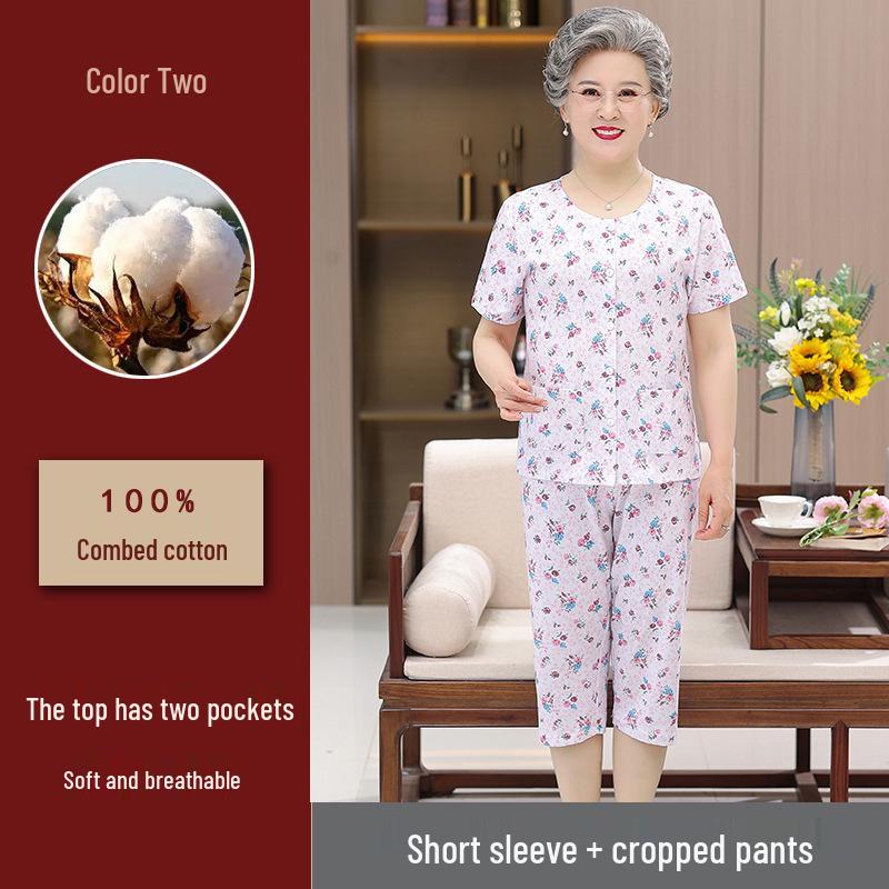 Grandma Summer Cotton Two-Piece Suit: Lightweight Long-Sleeved Pajamas for Middle-Aged and Elderly Women 4XL (up to 155 lbs)
Grandma Summer Cotton Two-Piece Suit: Lightweight Long-Sleeved Pajamas for Middle-Aged and Elderly Women 4XL (up to 155 lbs)