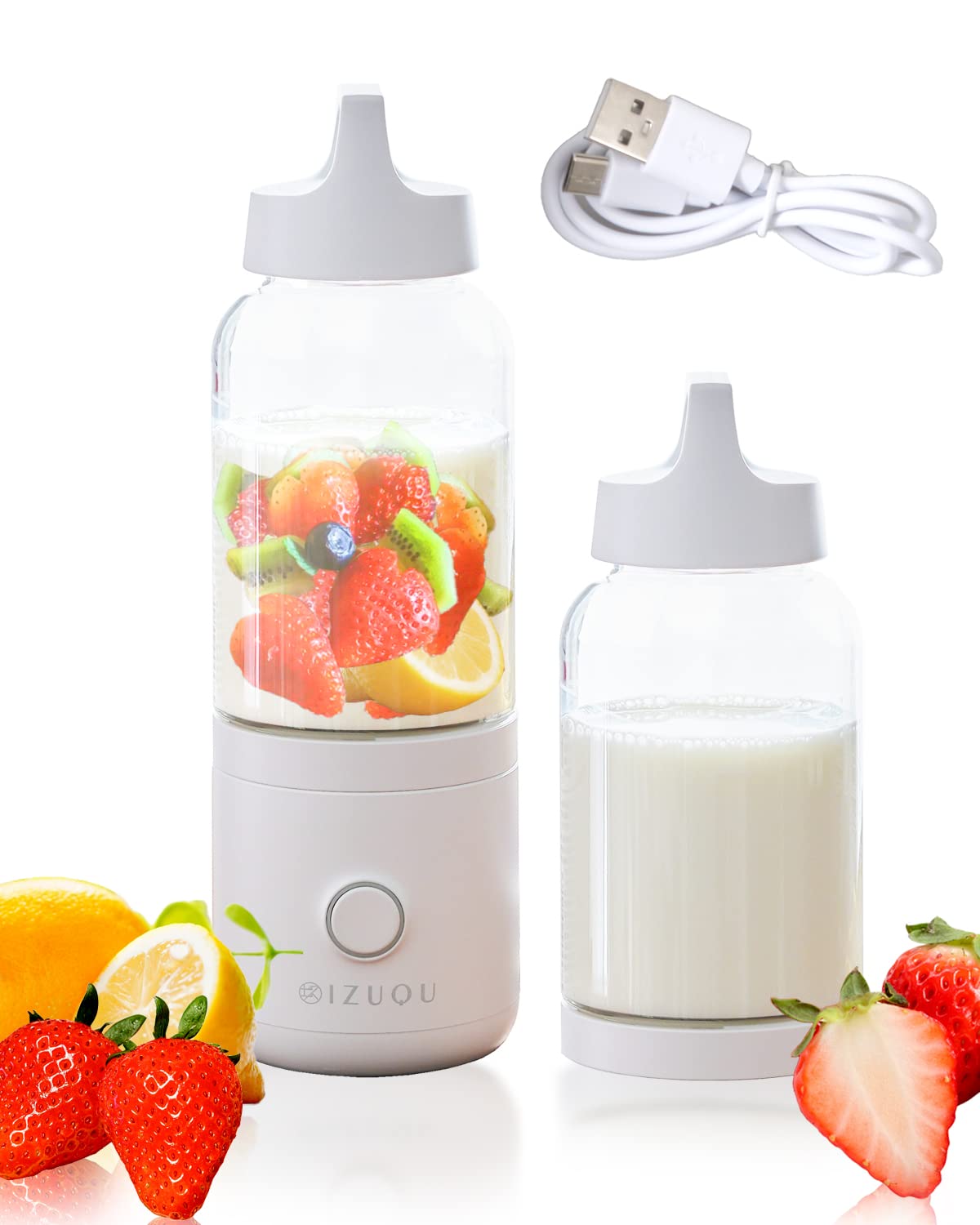 IZUQU Juicer Mixer Small Smoothie 500ml Can also be used as a protein shaker Strong blade USB rechargeable Convenient to carry Easy to clean
IZUQU Juicer Mixer Small Smoothie 500ml Can also be used as a protein shaker Strong blade USB rechargeable Convenient to carry Easy to clean