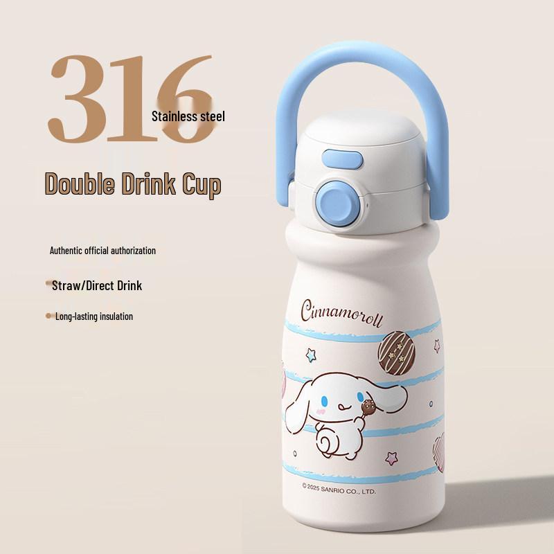 Sanrio Small Milk Bottle Thermos Cup with Straw and Handle for Girls Cup
Sanrio Small Milk Bottle Thermos Cup with Straw and Handle for Girls Cup