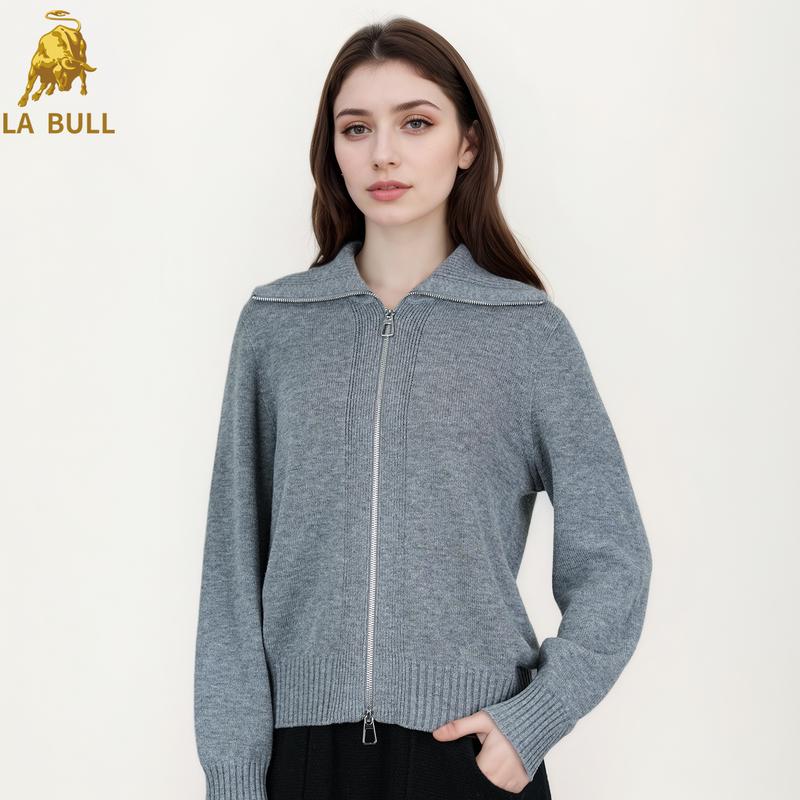 LA BULL Women s Slim Fit Lapel Knit Cardigan L
LA BULL Women s Slim Fit Lapel Knit Cardigan L