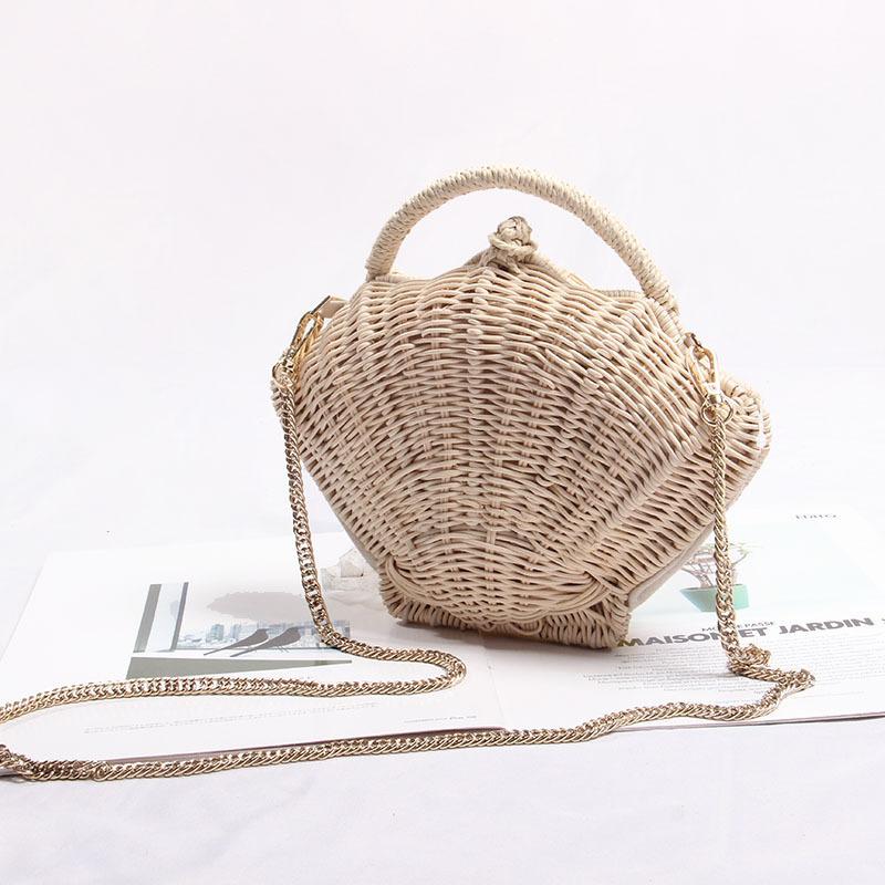 Shell shaped chain small Messenger Bag rattan woven ins beach vacation mobile phone fashionable Crossbody bag beach Straw bag
Shell shaped chain small Messenger Bag rattan woven ins beach vacation mobile phone fashionable Crossbody bag beach Straw bag