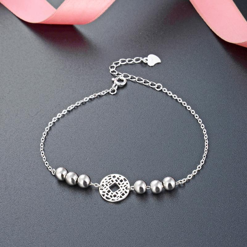 S925 Sterling Silver Women s Bracelet - Simple Korean Style 2023 with Ancient Coin and Bead Design 925 Silver
S925 Sterling Silver Women s Bracelet - Simple Korean Style 2023 with Ancient Coin and Bead Design 925 Silver