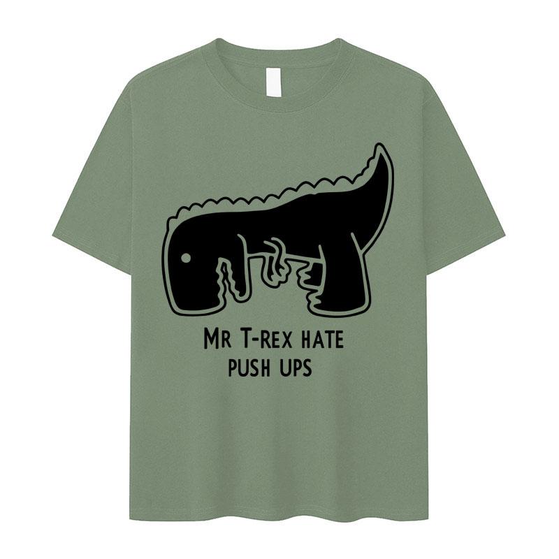 Men TShirt Funny Cartoon Print Pop High Quality Short Sleeve T Shirt Mr Trex Hate Push Ups Oversized Tee Shirt Casual Tide Tops 4XL
Men TShirt Funny Cartoon Print Pop High Quality Short Sleeve T Shirt Mr Trex Hate Push Ups Oversized Tee Shirt Casual Tide Tops 4XL