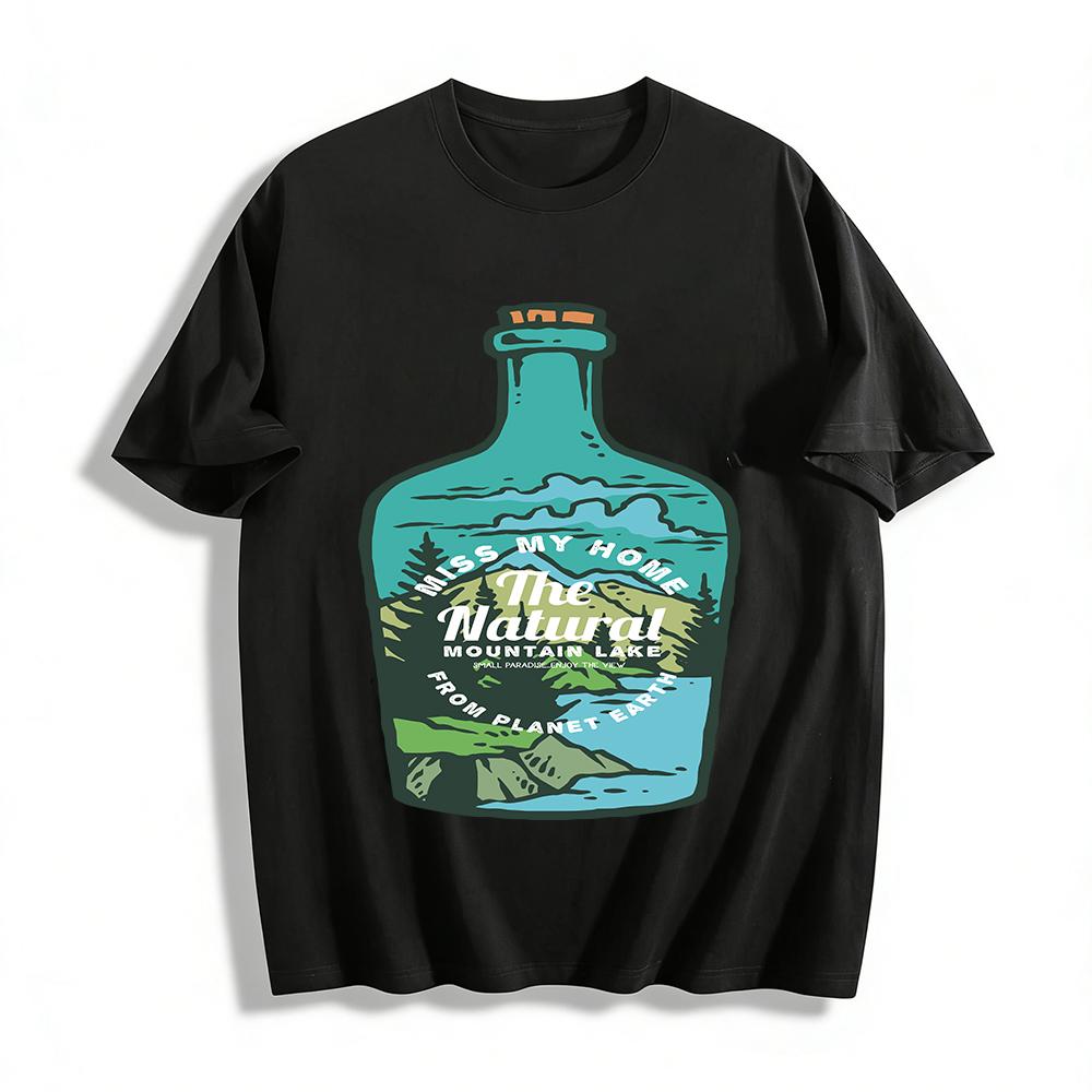 Miss My Home Natural Mountain Lake Earth Print Casual T-Shirt Pure cotton T-shirt XXS
Miss My Home Natural Mountain Lake Earth Print Casual T-Shirt Pure cotton T-shirt XXS