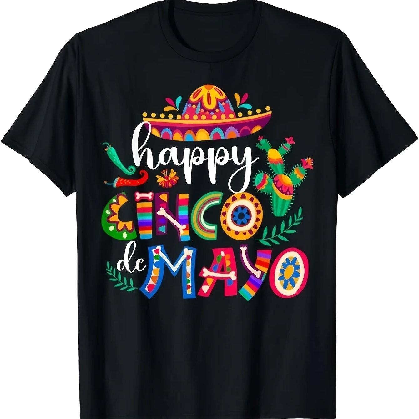 Happy Cinco de Mayo Graphic Tee Colorful Mexican Celebration Print T-Shirt Unisex Casual S
Happy Cinco de Mayo Graphic Tee Colorful Mexican Celebration Print T-Shirt Unisex Casual S