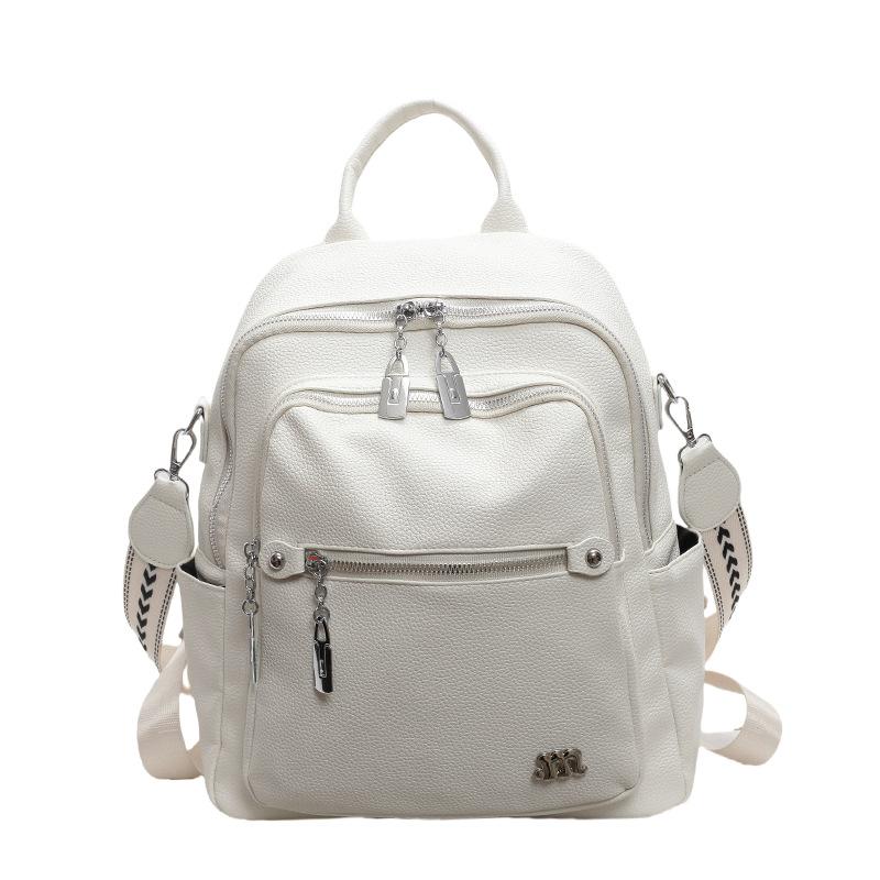 Ladies New Soft Leather Solid Color Large Capacity PU Backpack with High Aesthetic Value for Travel and Commuting, Backpack Wholesale брудно-білий
Ladies New Soft Leather Solid Color Large Capacity PU Backpack with High Aesthetic Value for Travel and Commuting, Backpack Wholesale брудно-білий