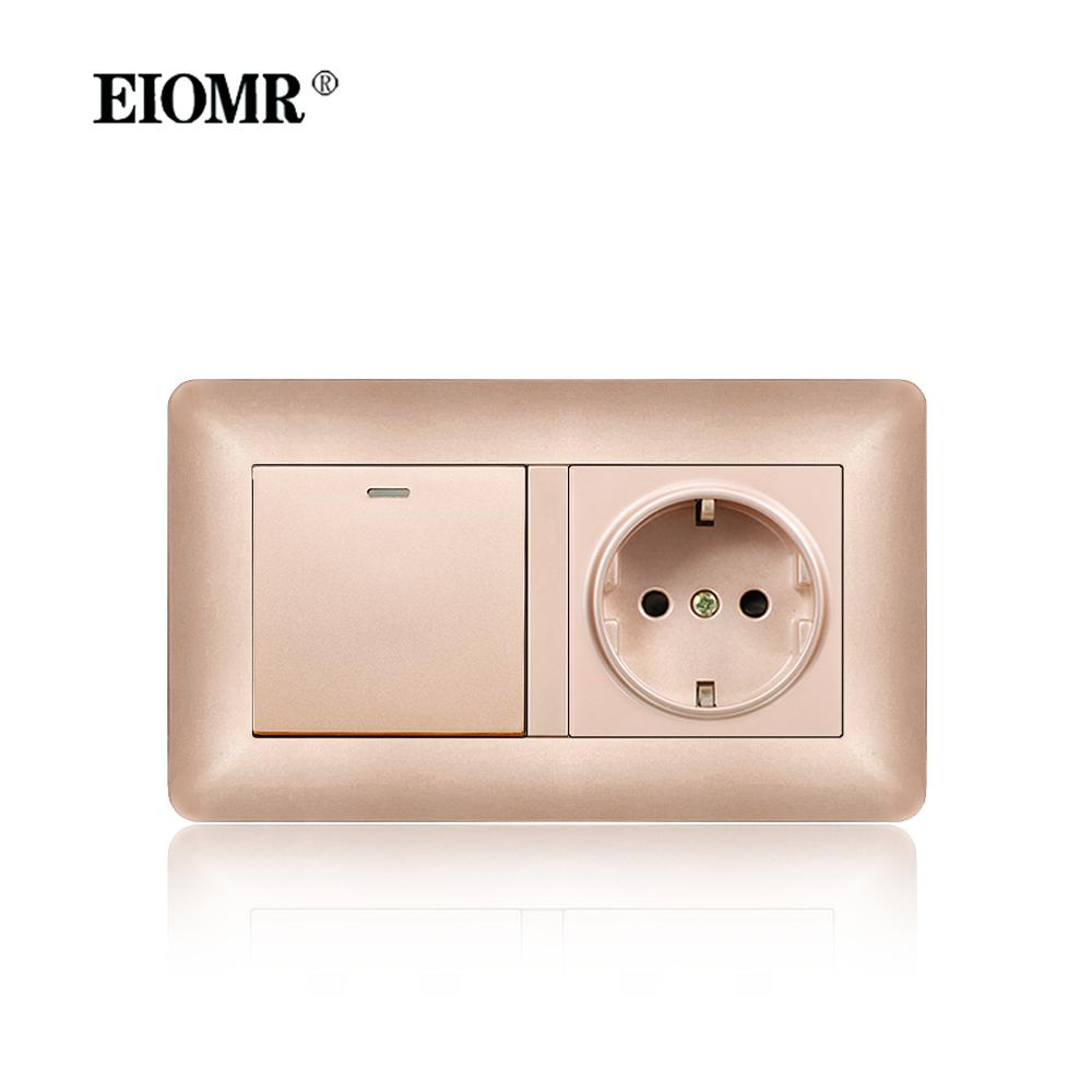EIOMR Одинарна розетка з портами USB Type-C Подвійна розетка Вигнута Вогнестійка панель з полікарбонату 16А Золота ЄС Стандарт Розетки 1Gang 1Way Socket
EIOMR Одинарна розетка з портами USB Type-C Подвійна розетка Вигнута Вогнестійка панель з полікарбонату 16А Золота ЄС Стандарт Розетки 1Gang 1Way Socket