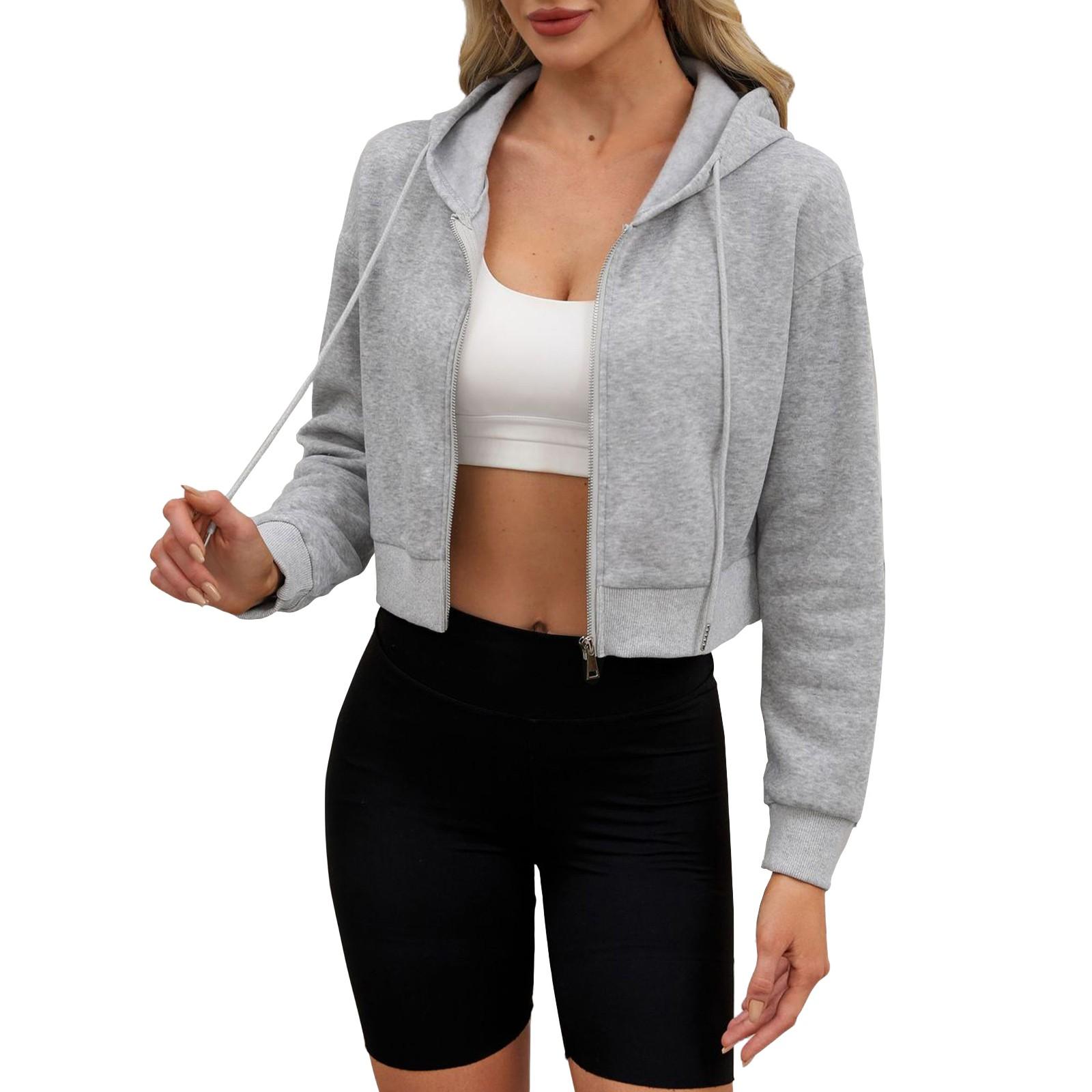 Женская мода осень и зима повседневная однотонная куртка с капюшоном на молнии с длинным рукавом S светло-серый
Женская мода осень и зима повседневная однотонная куртка с капюшоном на молнии с длинным рукавом S светло-серый