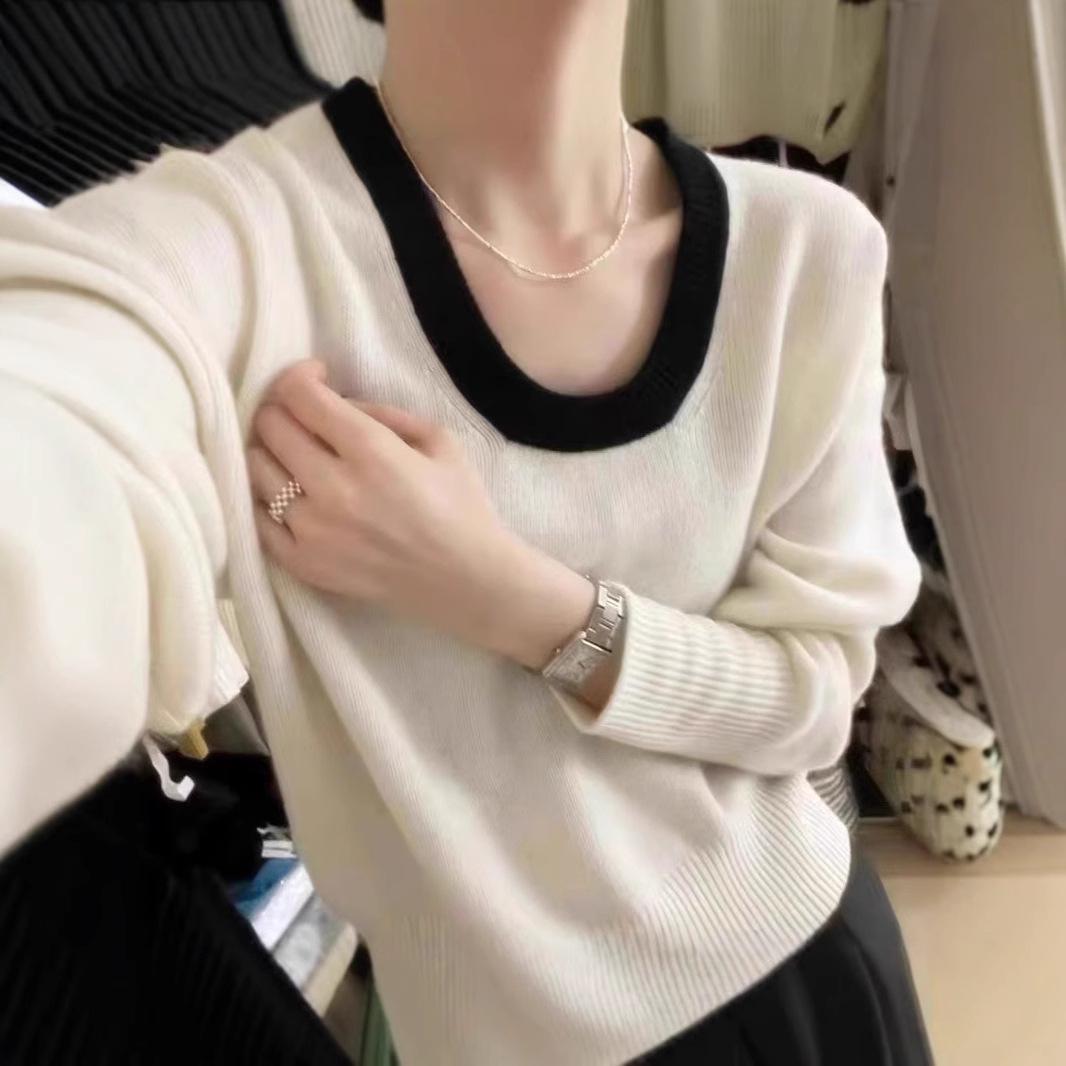 Women s Round Neck Wool Knit Base Layer: Soft, Loose, Color Block Sweater for Autumn/Winter Double Extra Large
Women s Round Neck Wool Knit Base Layer: Soft, Loose, Color Block Sweater for Autumn/Winter Double Extra Large