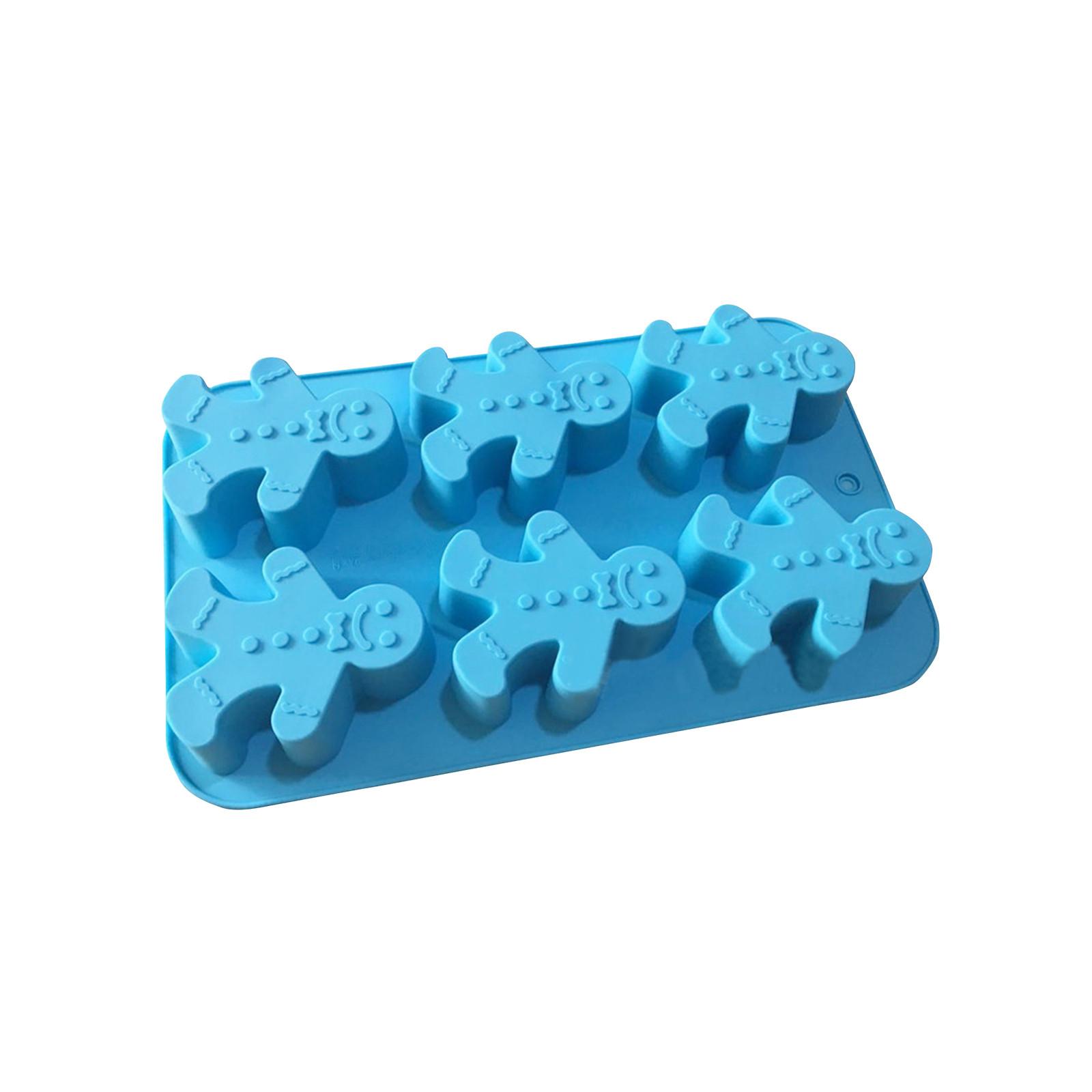 6 Пряничный человечек, силиконовая форма для льда, сделай сам, силиконовая форма для шоколадного торта One Size