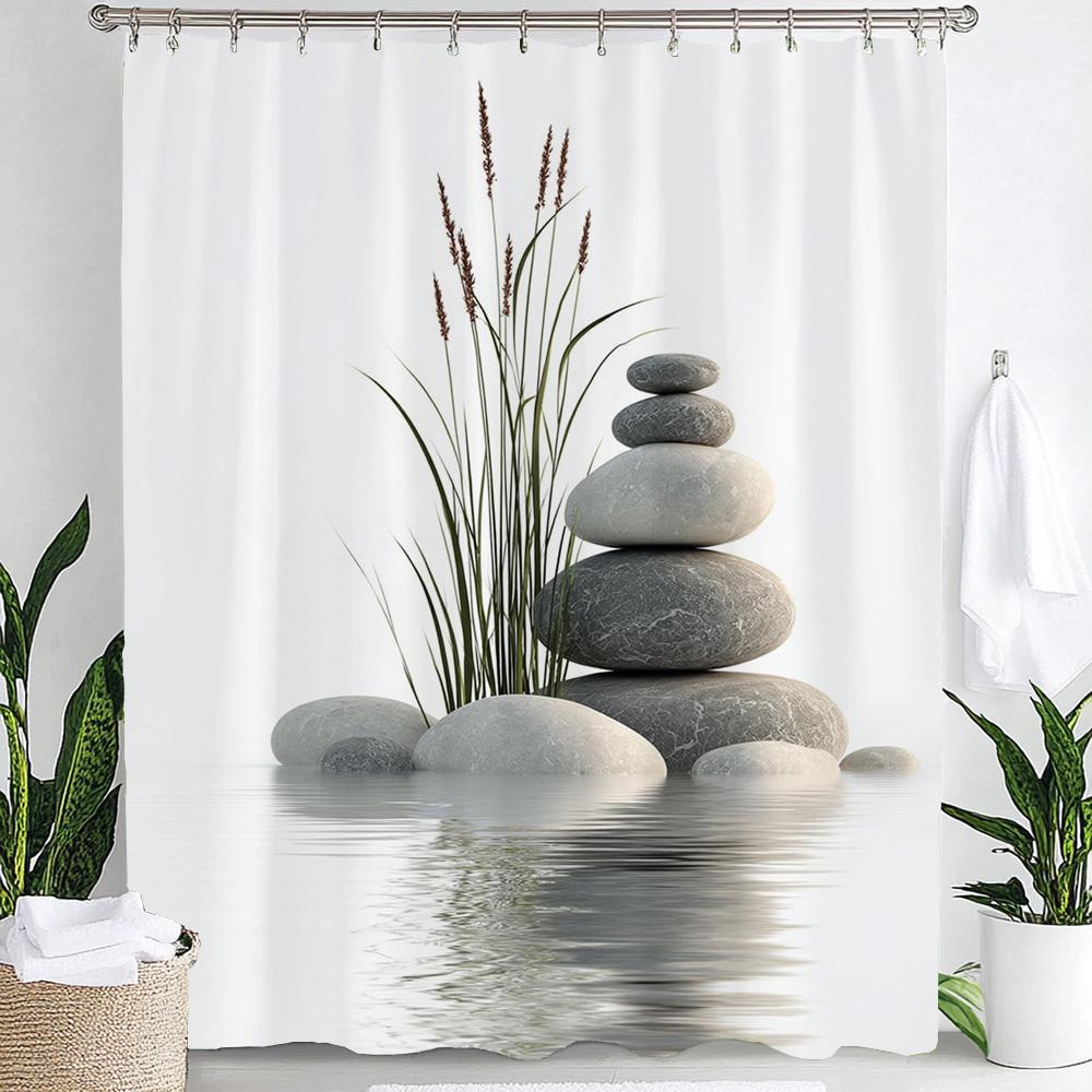 Modern Minimalist Pebble Water Ripple Pattern Shower Curtain,Printed Fabric Bathroom Curtains,Home Decoration Curtain With Hooks W60H190(CM)-1 Pcs
Modern Minimalist Pebble Water Ripple Pattern Shower Curtain,Printed Fabric Bathroom Curtains,Home Decoration Curtain With Hooks W60H190(CM)-1 Pcs
