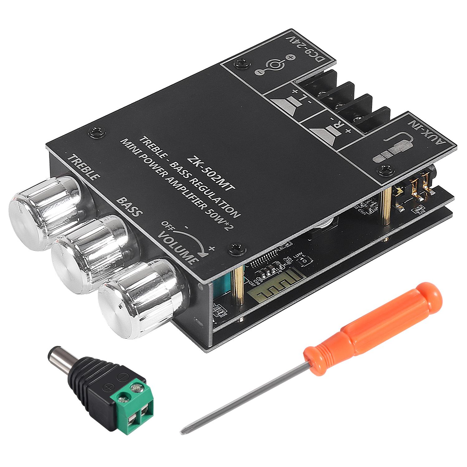 502MT 2.0-канальная плата стереоусилителя высокой мощности, Bluetooth 5.0, плата усилителя сабвуфера 2X50 Вт, усилитель басов
502MT 2.0-канальная плата стереоусилителя высокой мощности, Bluetooth 5.0, плата усилителя сабвуфера 2X50 Вт, усилитель басов