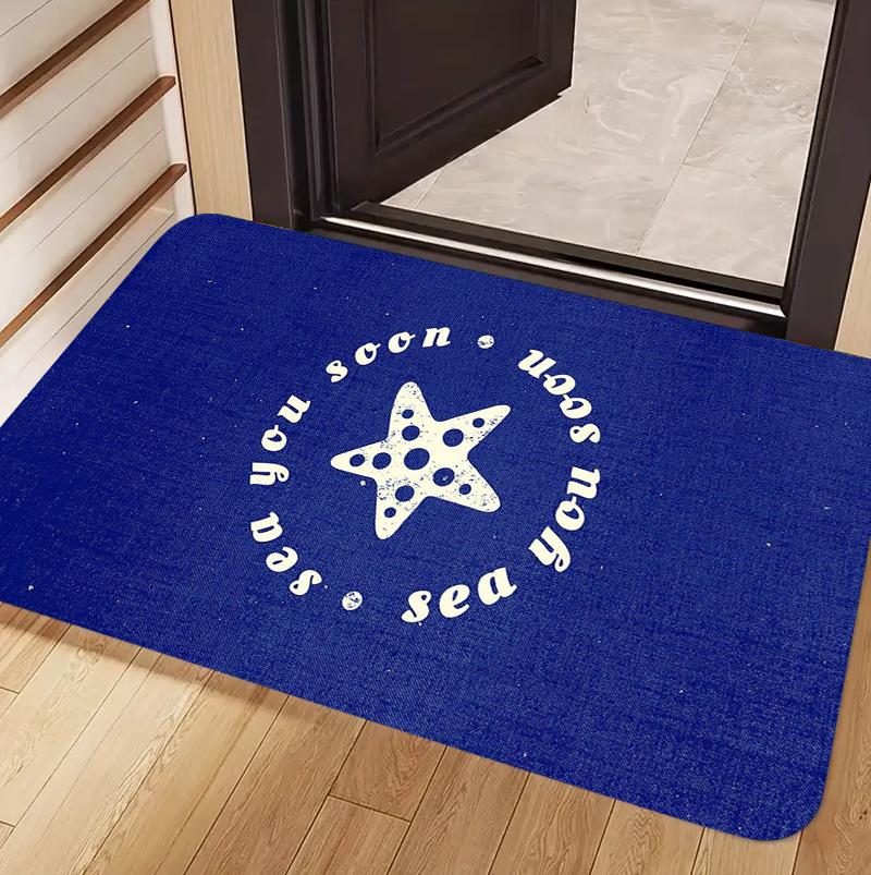 Blue Line Printed Carpet Minimally Designed Starfish Patterned Doormat Cute Living Room Bedroom Entrance Carpet 40cm x 60cm
Blue Line Printed Carpet Minimally Designed Starfish Patterned Doormat Cute Living Room Bedroom Entrance Carpet 40cm x 60cm