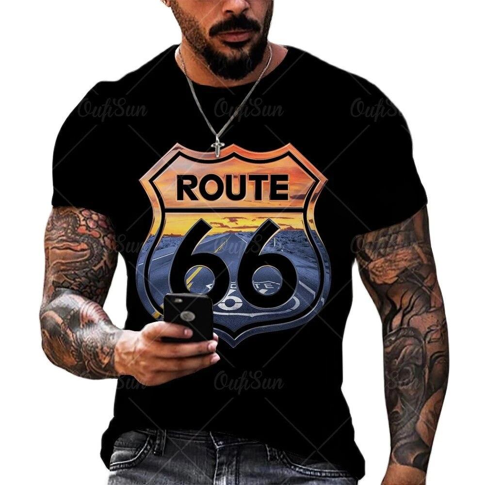 Летняя футболка Route 66 Mother Road 3d, мужская простая удобная футболка с короткими рукавами, уличная повседневная модная футболка
Летняя футболка Route 66 Mother Road 3d, мужская простая удобная футболка с короткими рукавами, уличная повседневная модная футболка