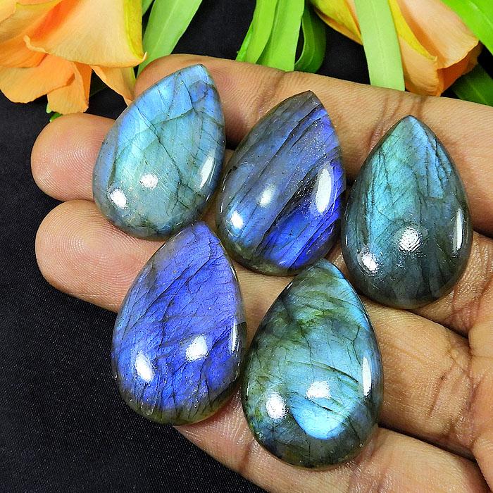 21X33X05MM Rainbow Labradorite Oval Cabochon Loose Gemstone 5Pcs Lot 199Cts LM-1136
21X33X05MM Rainbow Labradorite Oval Cabochon Loose Gemstone 5Pcs Lot 199Cts LM-1136