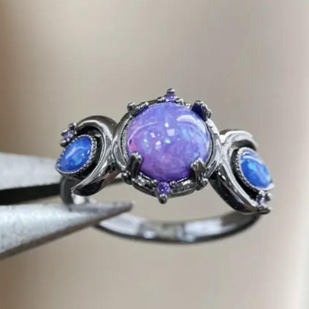 Роскошные аксессуары Опал Женское кольцо цвета оружейной стали Европейское Красивая женщина Кольцо Луны No. 6
Роскошные аксессуары Опал Женское кольцо цвета оружейной стали Европейское Красивая женщина Кольцо Луны No. 6