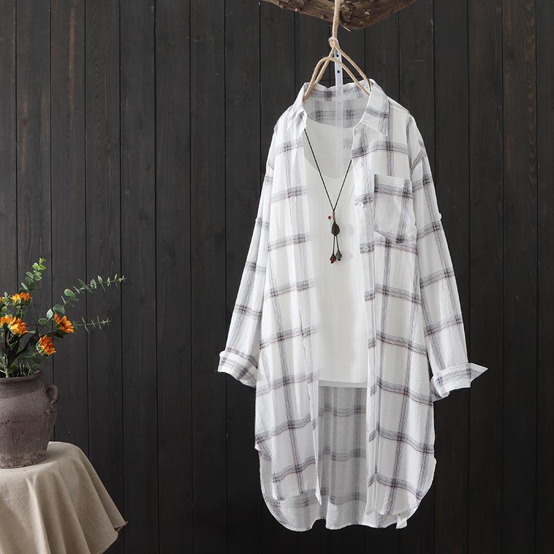 Women s Checkered Shirt Summer Loose Women s Medium Long Shirt Hong Kong Style Thin Shirt 3XL
Women s Checkered Shirt Summer Loose Women s Medium Long Shirt Hong Kong Style Thin Shirt 3XL