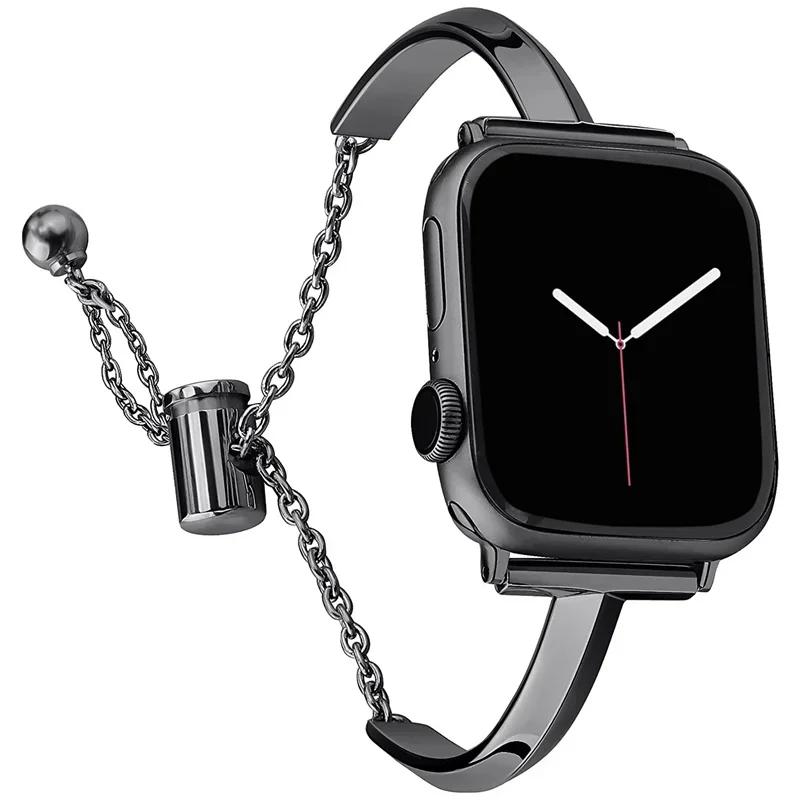 Роскошный ремешок для Apple Watch Series 10 9 8 7 41 45 мм 6 Se 5 4 Женский бриллиантовый стальной браслет IWatch Ultra 49 мм 44 40 42 38 мм 38 40 41 S10-42mm чёрный
Роскошный ремешок для Apple Watch Series 10 9 8 7 41 45 мм 6 Se 5 4 Женский бриллиантовый стальной браслет IWatch Ultra 49 мм 44 40 42 38 мм 38 40 41 S10-42mm чёрный
