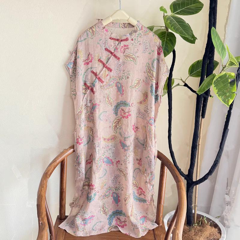 2025 Summer Women s High-Class Pure Cotton Chinese Style Dress Extra Extra Large рожевий
2025 Summer Women s High-Class Pure Cotton Chinese Style Dress Extra Extra Large рожевий