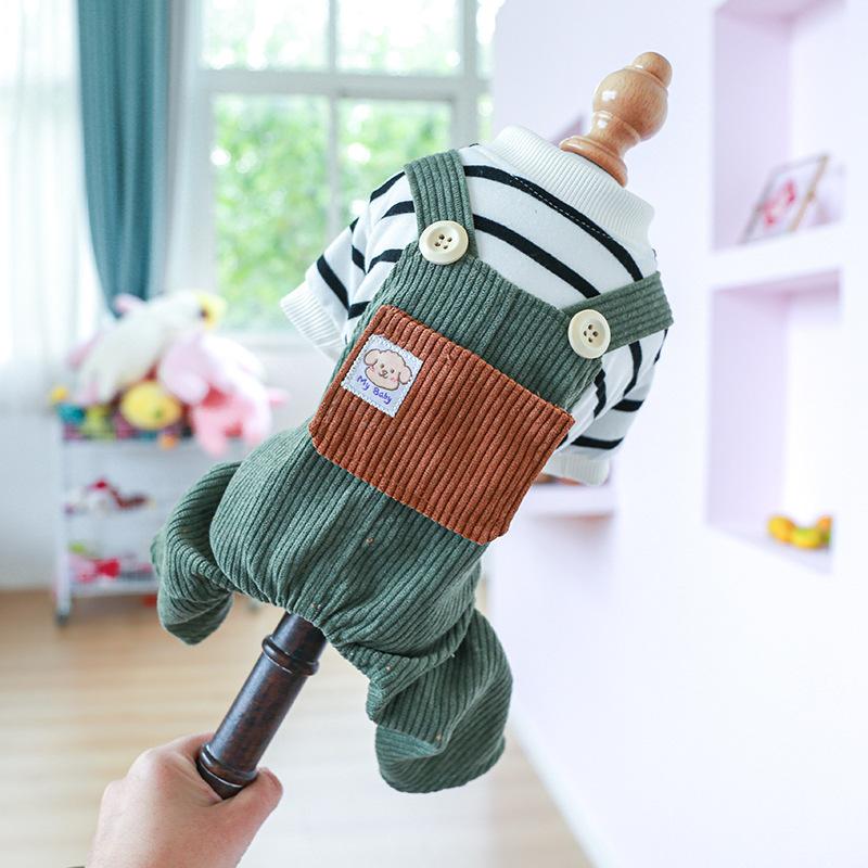 Pet circle dog clothes spring and summer new boxers corduroy small and medium dog baby green coffee pocket overalls xs-about 1.0-1.5kg
Pet circle dog clothes spring and summer new boxers corduroy small and medium dog baby green coffee pocket overalls xs-about 1.0-1.5kg