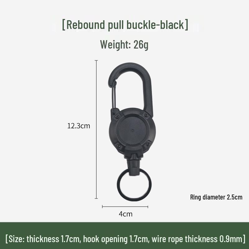 Outdoor Camping Tactical Easy-Pull Telescopic Keychain with Multi-Function Rebound Anti-Lost Wire Rope.
Outdoor Camping Tactical Easy-Pull Telescopic Keychain with Multi-Function Rebound Anti-Lost Wire Rope.