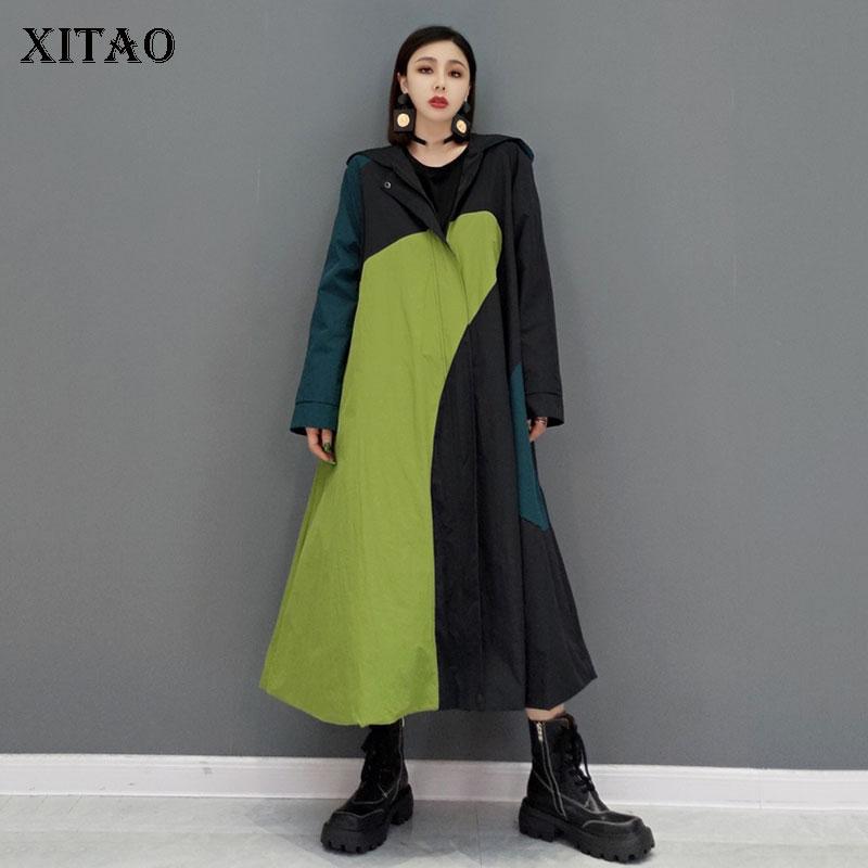 XITAO осенний новый модный Тренч в Корейском стиле, повседневный контрастный цвет, лоскутный воротник с капюшоном, длинный свободный универсальный женский WMD3838
XITAO осенний новый модный Тренч в Корейском стиле, повседневный контрастный цвет, лоскутный воротник с капюшоном, длинный свободный универсальный женский WMD3838