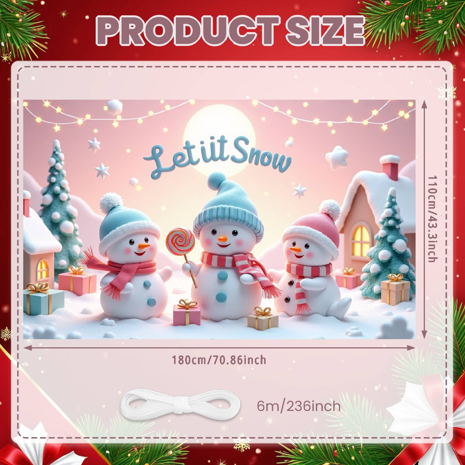 Christmas Display Winter Scene Winter Backdrop Snowman Display Colorful Design Let It Snow Banner For Festive Gathering Winter
Christmas Display Winter Scene Winter Backdrop Snowman Display Colorful Design Let It Snow Banner For Festive Gathering Winter