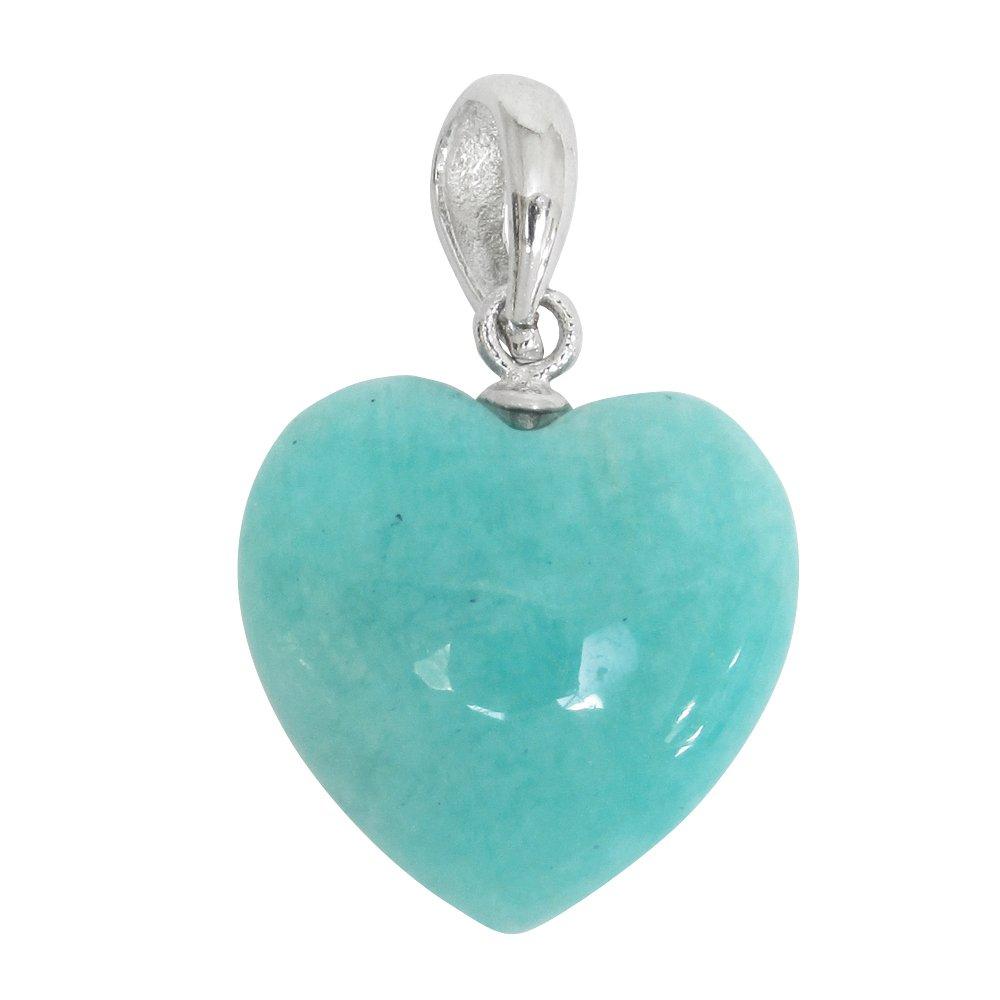 Shinjuku Gin no Kura Peruvian Heart-Shaped Amazonite Silver Pendant Top, Natural Stone, Power Stone
Shinjuku Gin no Kura Peruvian Heart-Shaped Amazonite Silver Pendant Top, Natural Stone, Power Stone