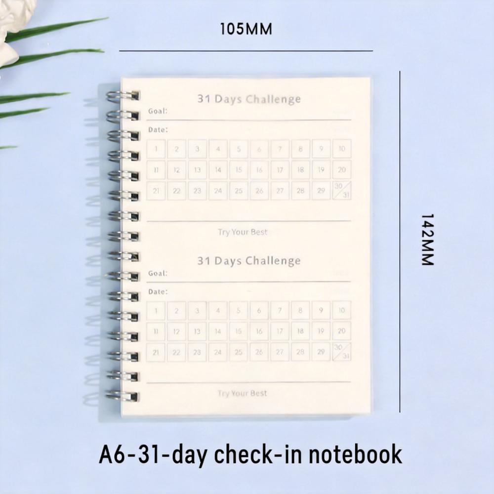A6 Monthly Planner Notebook 60 Page Spiral Bound Daily Schedule Organizer Notepad with PP Cover for Study Office Time Management
A6 Monthly Planner Notebook 60 Page Spiral Bound Daily Schedule Organizer Notepad with PP Cover for Study Office Time Management