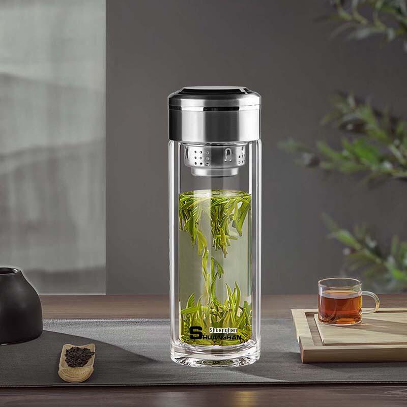 Shuanghan 380ml Double-Layer Insulated Glass Cup
Shuanghan 380ml Double-Layer Insulated Glass Cup