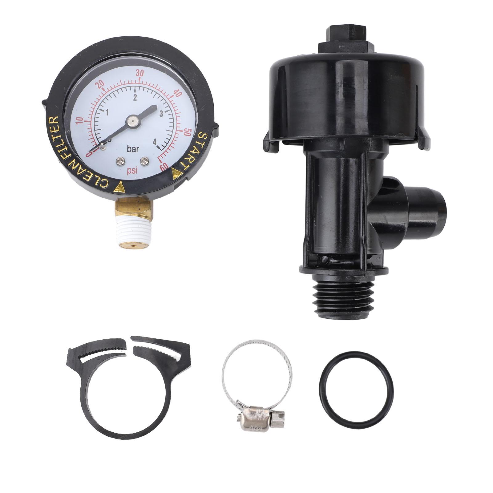 High Flow Manual Air Relief Valve Pool Filter Air Relief Valve with Pressure Gauge Replacement O
High Flow Manual Air Relief Valve Pool Filter Air Relief Valve with Pressure Gauge Replacement O