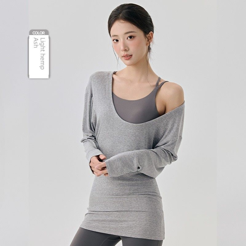 Sports Blouse Women s Sweater Sweater Hip-Covering Lazy and Loose Casual Pilates Batwing Sleeve Yoga Clothing Top Light hemp Gray S
Sports Blouse Women s Sweater Sweater Hip-Covering Lazy and Loose Casual Pilates Batwing Sleeve Yoga Clothing Top Light hemp Gray S