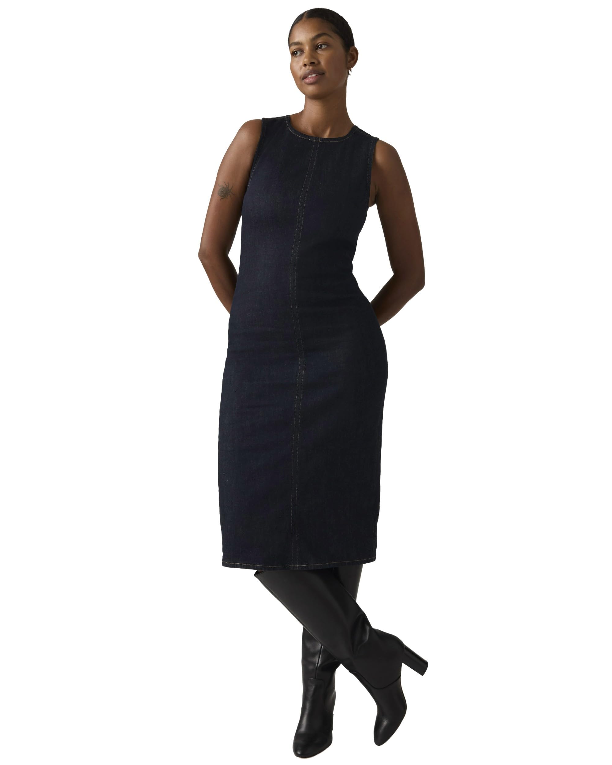 Levi s COLUMN Sleeveless Stretch Dress with Slit 005EG-0000 US L
Levi s COLUMN Sleeveless Stretch Dress with Slit 005EG-0000 US L