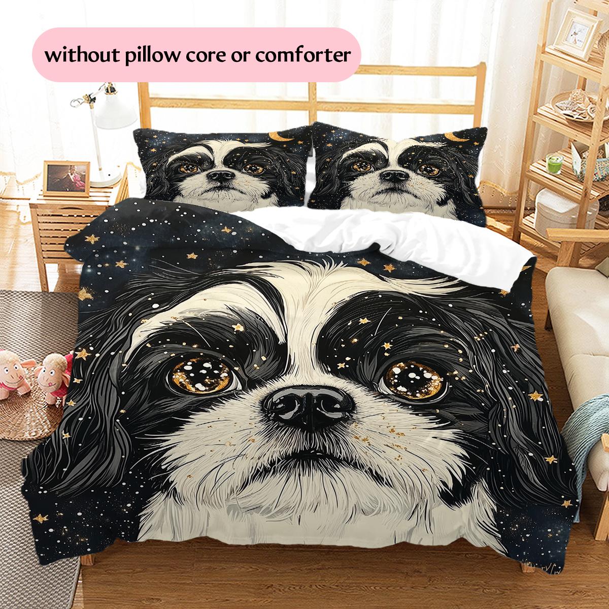 Shih Tzu and Stars Pattern Bedding Home Decoration Birthday Gift (1 * duvet cover + 2 * pillowcase, without core) 135x200cm
Shih Tzu and Stars Pattern Bedding Home Decoration Birthday Gift (1 * duvet cover + 2 * pillowcase, without core) 135x200cm