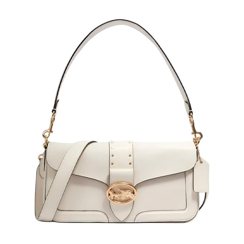 COACH Georgie 27 rivet cowhide Dionysian armpit bag hand-held crossbody shoulder bag small size women s white чорний
COACH Georgie 27 rivet cowhide Dionysian armpit bag hand-held crossbody shoulder bag small size women s white чорний