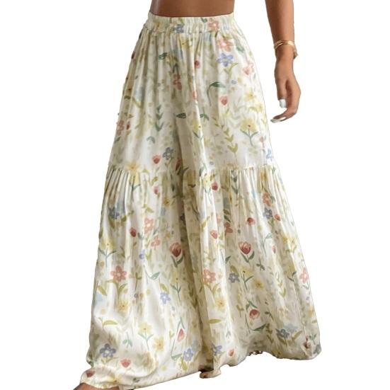 Women Trousers Elastic Waist Floral Print Splicing Design Wide Leg Long Trouser with Pockets Travel Work School Daily Wear L світло-зелений колір
Women Trousers Elastic Waist Floral Print Splicing Design Wide Leg Long Trouser with Pockets Travel Work School Daily Wear L світло-зелений колір