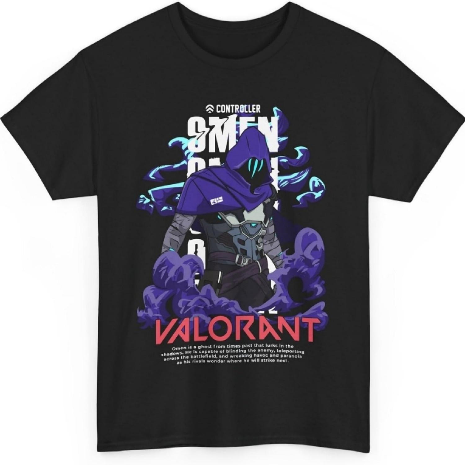 Игровая футболка Omen из Valorant, мерч, повседневная футболка с коротким рукавом, унисекс S чёрный
Игровая футболка Omen из Valorant, мерч, повседневная футболка с коротким рукавом, унисекс S чёрный