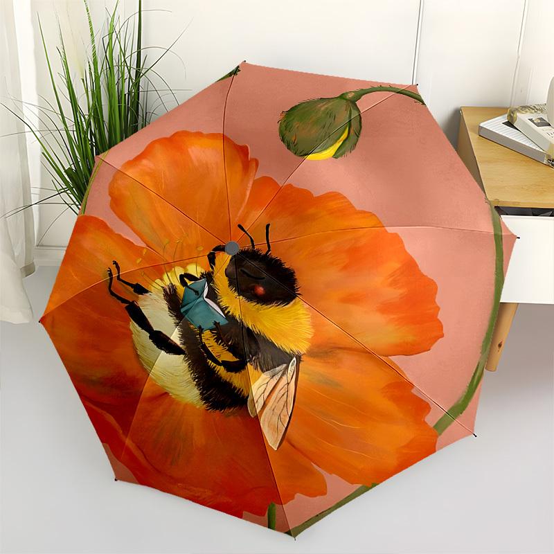 Bumblebee,Flower Automatic Folding Umbrella Compact 8 rib Design,Unique Style,Suitable for Everyday Outdoor Use,Perfect Gift for Frien
Bumblebee,Flower Automatic Folding Umbrella Compact 8 rib Design,Unique Style,Suitable for Everyday Outdoor Use,Perfect Gift for Frien
