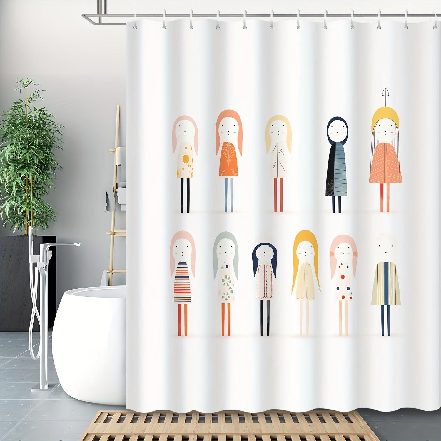 Bohemian Cartoon Character Shower Curtain - Modern Art Print, Water-Resistant Polyester, Grommet Top, 72X72 , Includes 12 Hooks W60H190(CM)-1 Pcs
Bohemian Cartoon Character Shower Curtain - Modern Art Print, Water-Resistant Polyester, Grommet Top, 72X72 , Includes 12 Hooks W60H190(CM)-1 Pcs