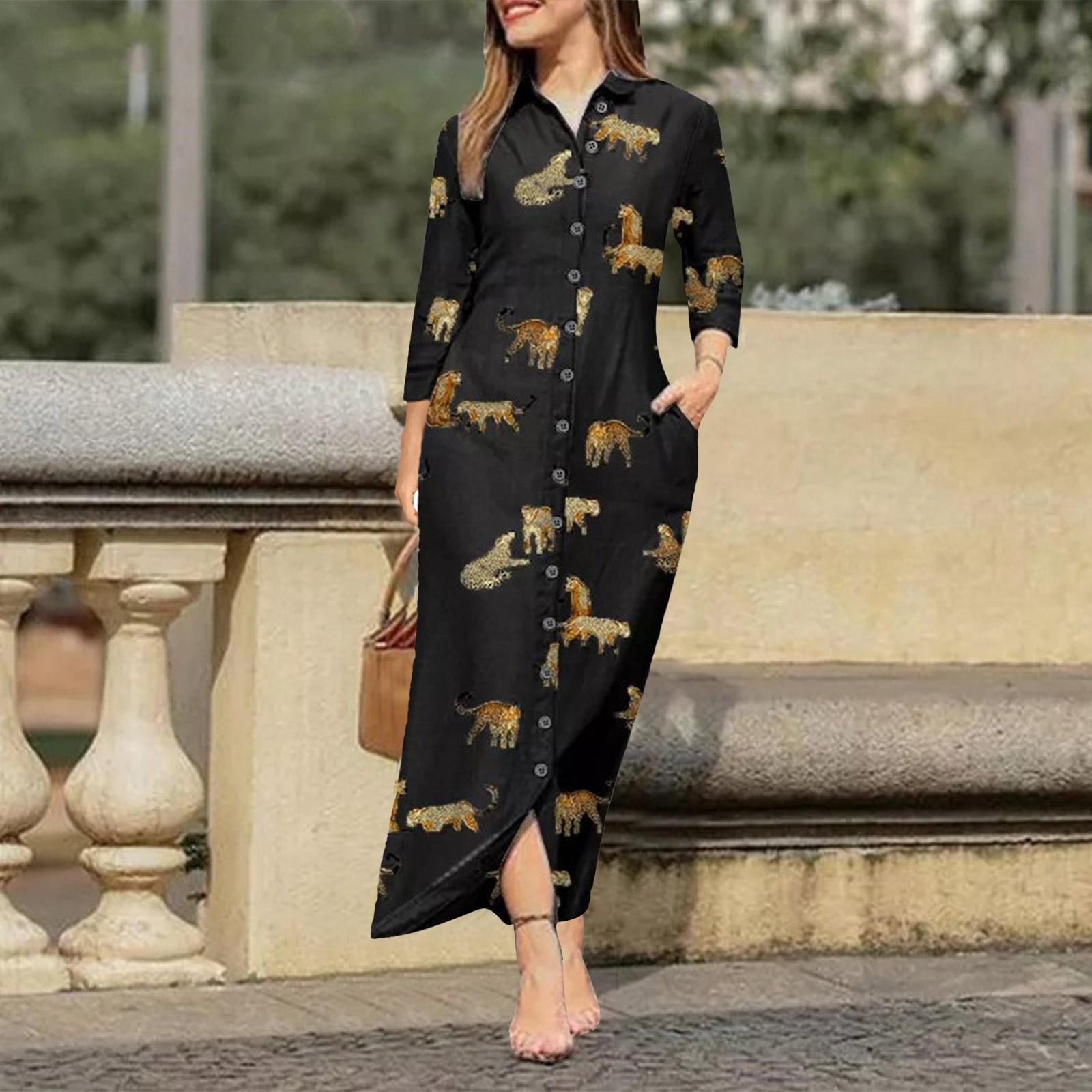 Женское модное повседневное темпераментное свободное платье с длинными рукавами и геометрическим принтом на цепочке, рубашка на пуговицах, длинное платье L чёрный
Женское модное повседневное темпераментное свободное платье с длинными рукавами и геометрическим принтом на цепочке, рубашка на пуговицах, длинное платье L чёрный