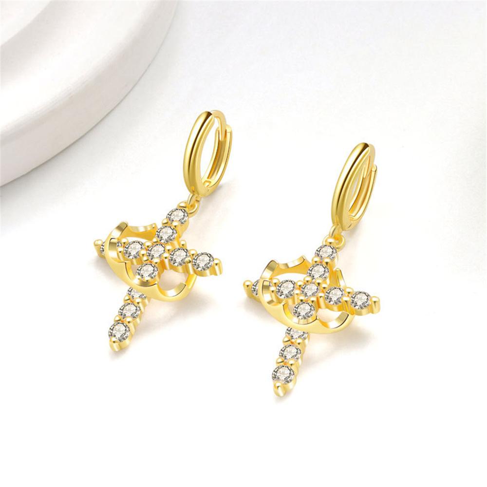 Luxury Female White Zircon Stone Cross Hoop Earrings Vintage Fashion Gold Color Wedding Jewelry For Women
Luxury Female White Zircon Stone Cross Hoop Earrings Vintage Fashion Gold Color Wedding Jewelry For Women