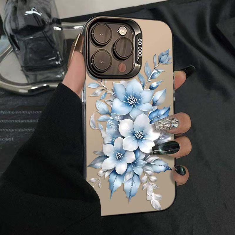 Silver Shell Phone Case with Blue & White Crossed Flowers for Apple 17/16/15 Pro, 14 Pro Max, 13/12/11, and X iPhone 7 Plus
Silver Shell Phone Case with Blue & White Crossed Flowers for Apple 17/16/15 Pro, 14 Pro Max, 13/12/11, and X iPhone 7 Plus