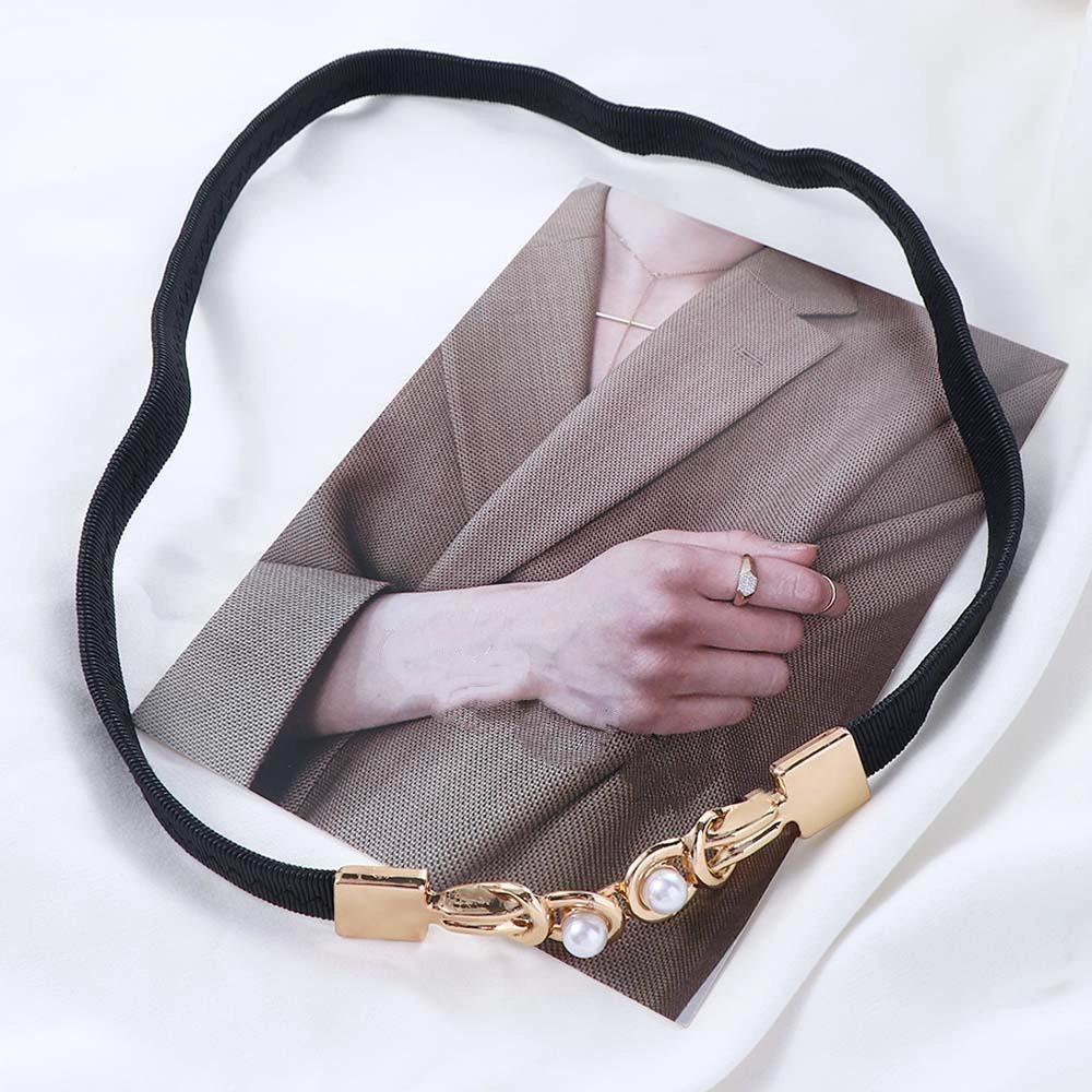 Metal Buckle For Women Double Pearl Dress Decoration Female Waist Strap Thin Waistband Leather Belt чорний
Metal Buckle For Women Double Pearl Dress Decoration Female Waist Strap Thin Waistband Leather Belt чорний
