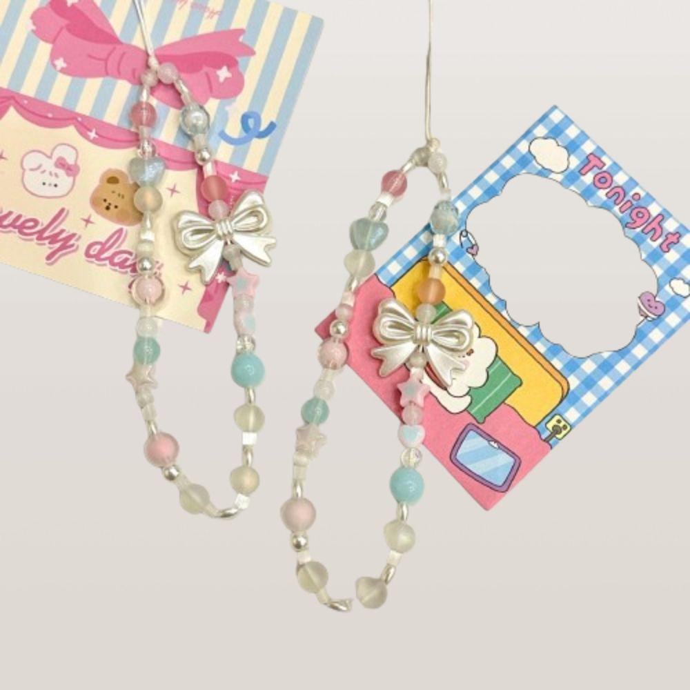 Partysu Cute Bowknot Phone Chain Wrist Strap Backpack Charm Kawaii Beaded Phone Strap Bag Pendant beaded
Partysu Cute Bowknot Phone Chain Wrist Strap Backpack Charm Kawaii Beaded Phone Strap Bag Pendant beaded