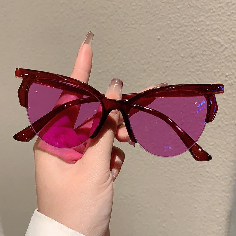 Sexy Vintage Cat Eye Half Frame Sunglasses Women For Men Sun Glasses Punk Luxury Brand Designer Popular Pink Cool Shades
Sexy Vintage Cat Eye Half Frame Sunglasses Women For Men Sun Glasses Punk Luxury Brand Designer Popular Pink Cool Shades